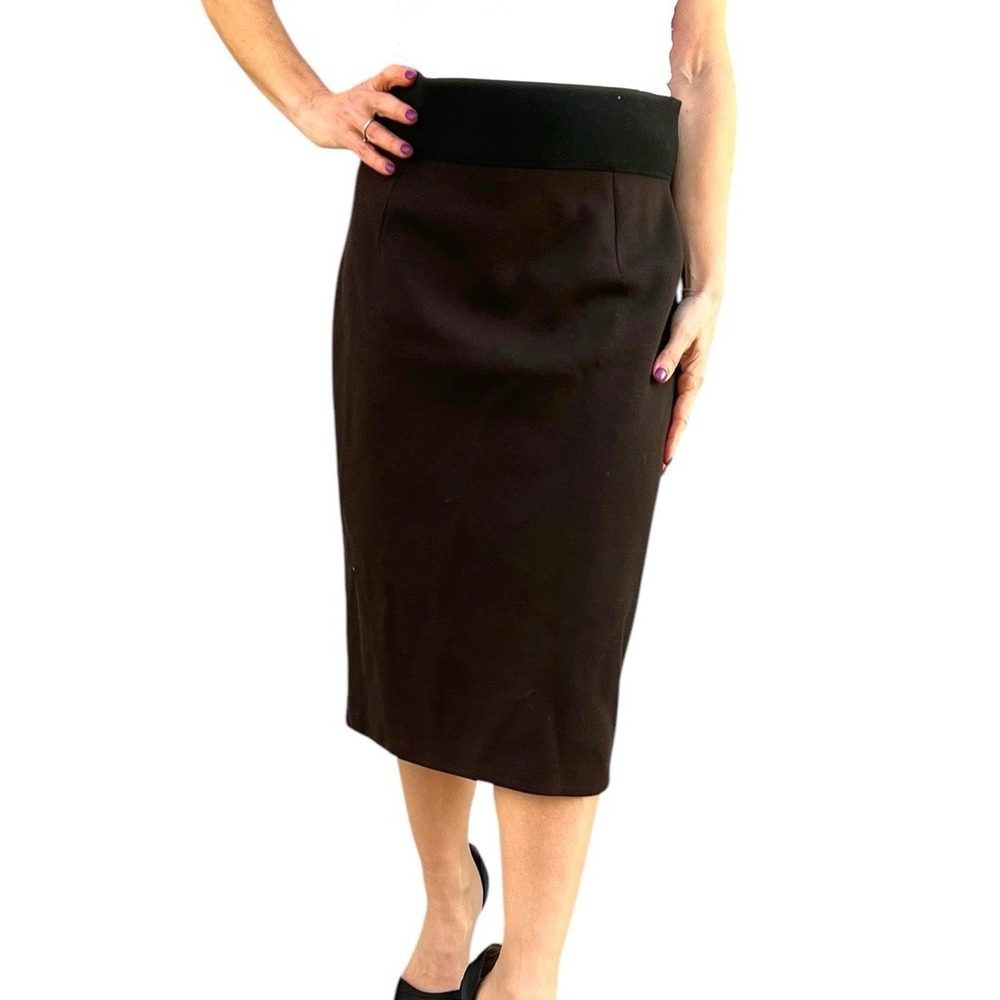 Marc Jacobs Runway Skirt F 2019 Brown Wool Knit Minimalist Midi Straight 4 $895